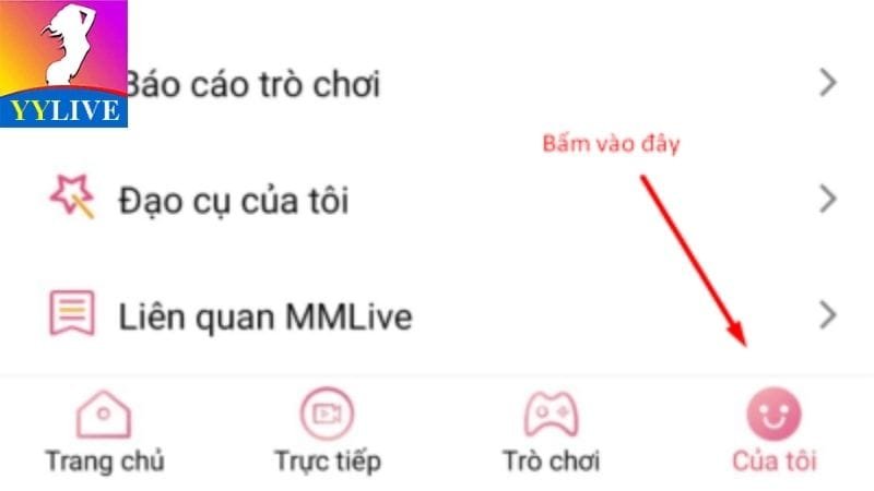 Bạn tiến hành truy cập vào tài khoản cược