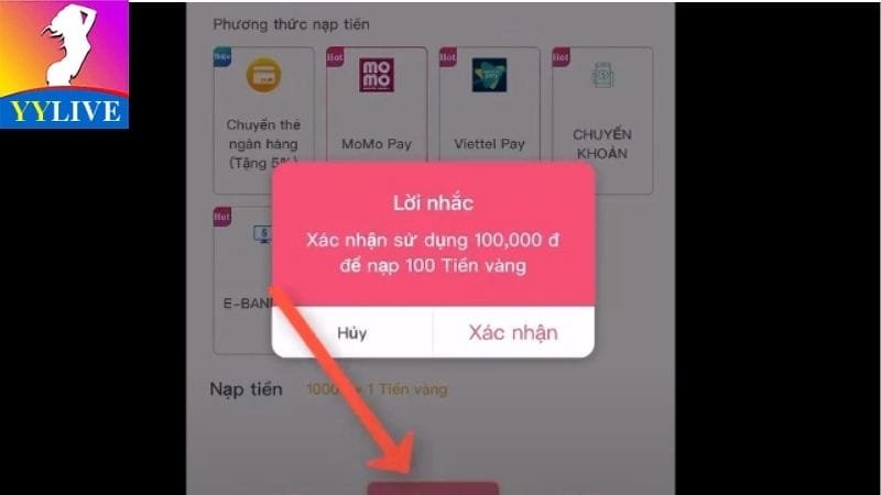 Một số câu hỏi thường gặp khi nạp tiền YYlive