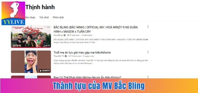 Thành tựu của MV Bắc Bling