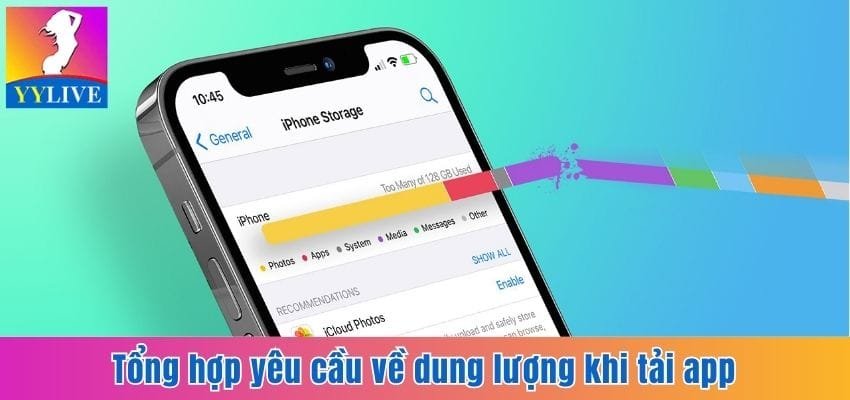 Tổng hợp yêu cầu về dung lượng khi tải app