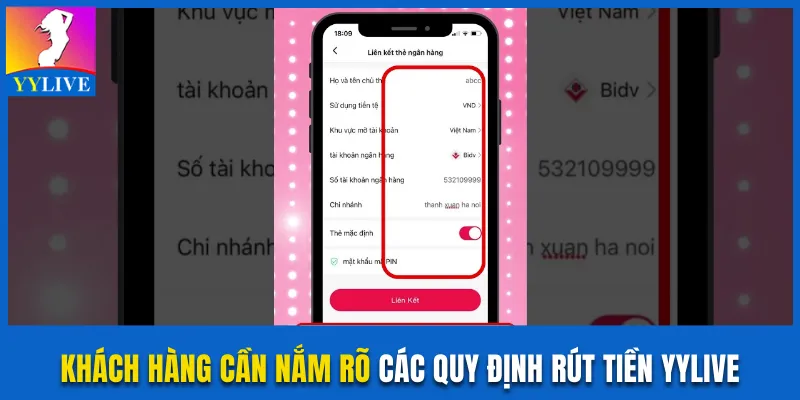 Khách hàng cần nắm rõ các quy định rút tiền YYlive