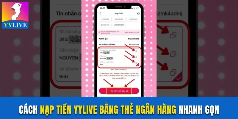 Cách Nạp Tiền YYlive Bằng Thẻ Ngân Hàng Nhanh Gọn Nhất 7 Nạp tiền YYlive bằng thẻ ngân hàng