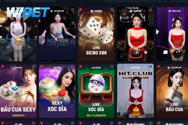 Chơi Là Trúng – 5 Sảnh Game Hốt Bạc Triệu Đô Trên WIBET! 2 Live Casino sở hữu những siêu phẩm game hấp dẫn
