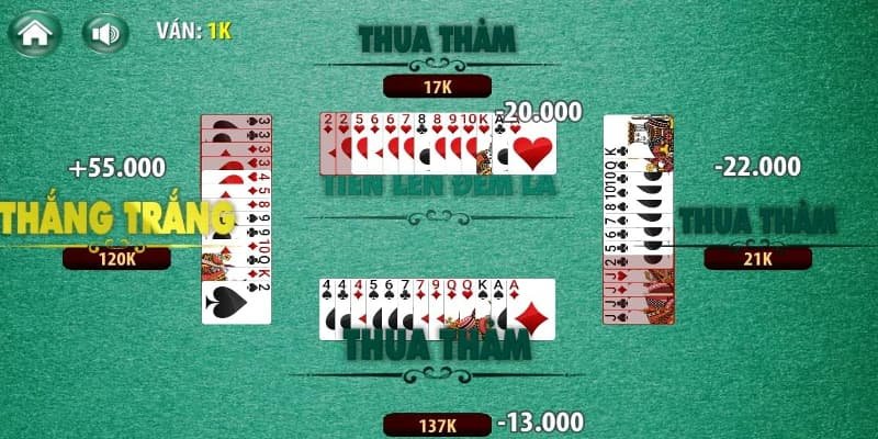 Tiến Lên Đếm Lá Hit Club Chơi Sao Để Thắng Lớn 4 Ăn trắng trong Tiến lên đếm lá hit club