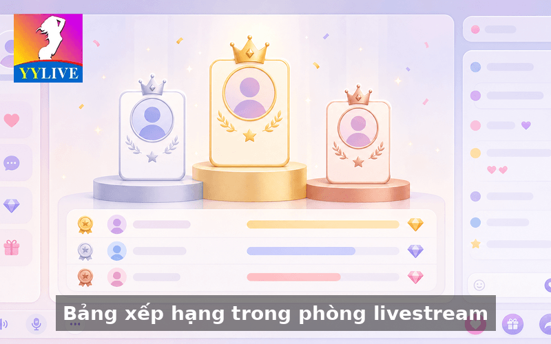 Tính năng livestream trên YYLive có gì nổi bật? 4 Bảng xếp hạng trong phòng livestream