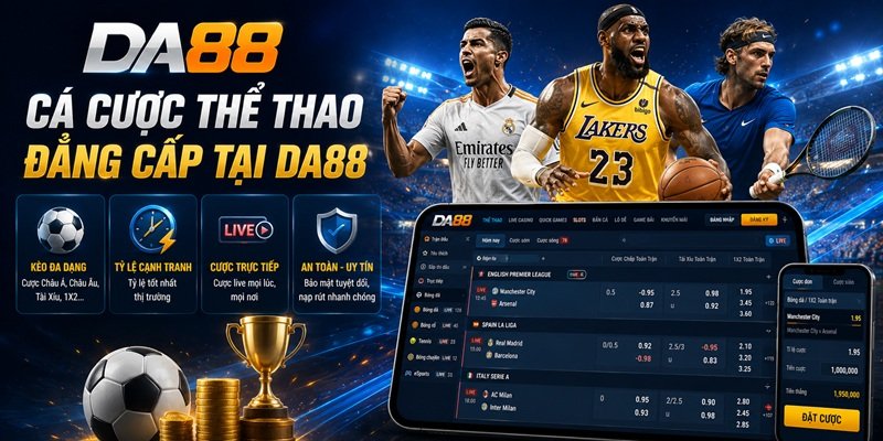 Top 5 Bộ Môn Hot Tại DA88 Và Khuyến Mãi Hấp Dẫn Nhất 2 Hướng dẫn cách chơi cá cược thể thao tại nhà cái DA88