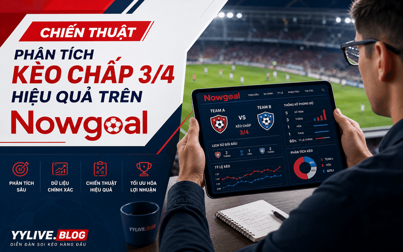 Nowgoal Và Cách Hiểu Kèo Chấp 3/4 Trong Cá Cược Bóng Đá 3 Chiến thuật phân tích kèo chấp 3/4 hiệu quả trên Nowgoal