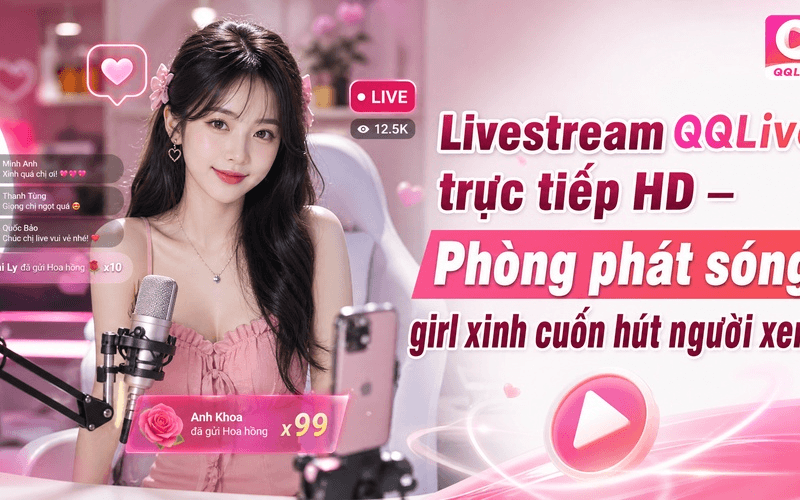 Livestream QQLive trực tiếp HD – Phòng phát sóng girl xinh cuốn hút người xem 1 Livestream QQLive trực tiếp HD